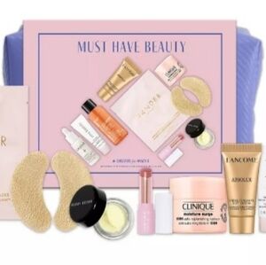 Bundle of 8 "Must Haves" Travel Sizes Lancome Clinique Tarte Skincare and More